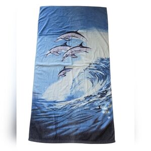 Vintage Dolphin Beach Towel 56" x 30"